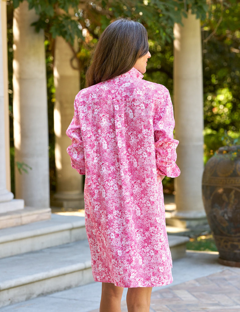 HUNTER Pink Floral, Italian Classic Linen