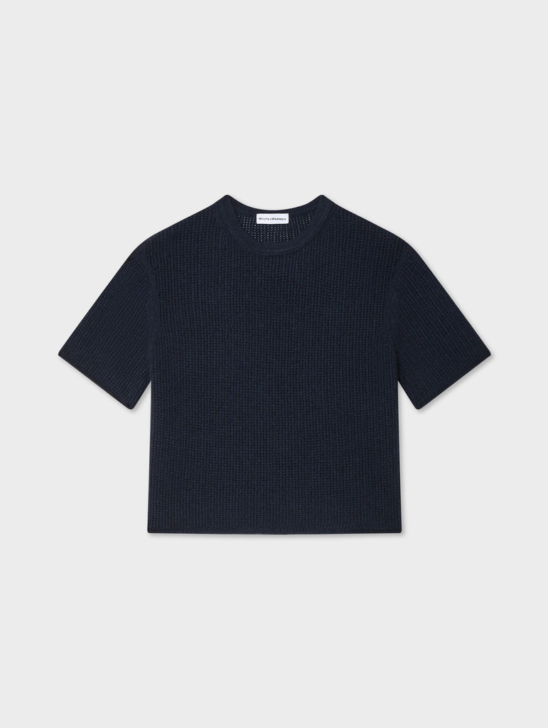 Cashmere Waffle Mesh Tee