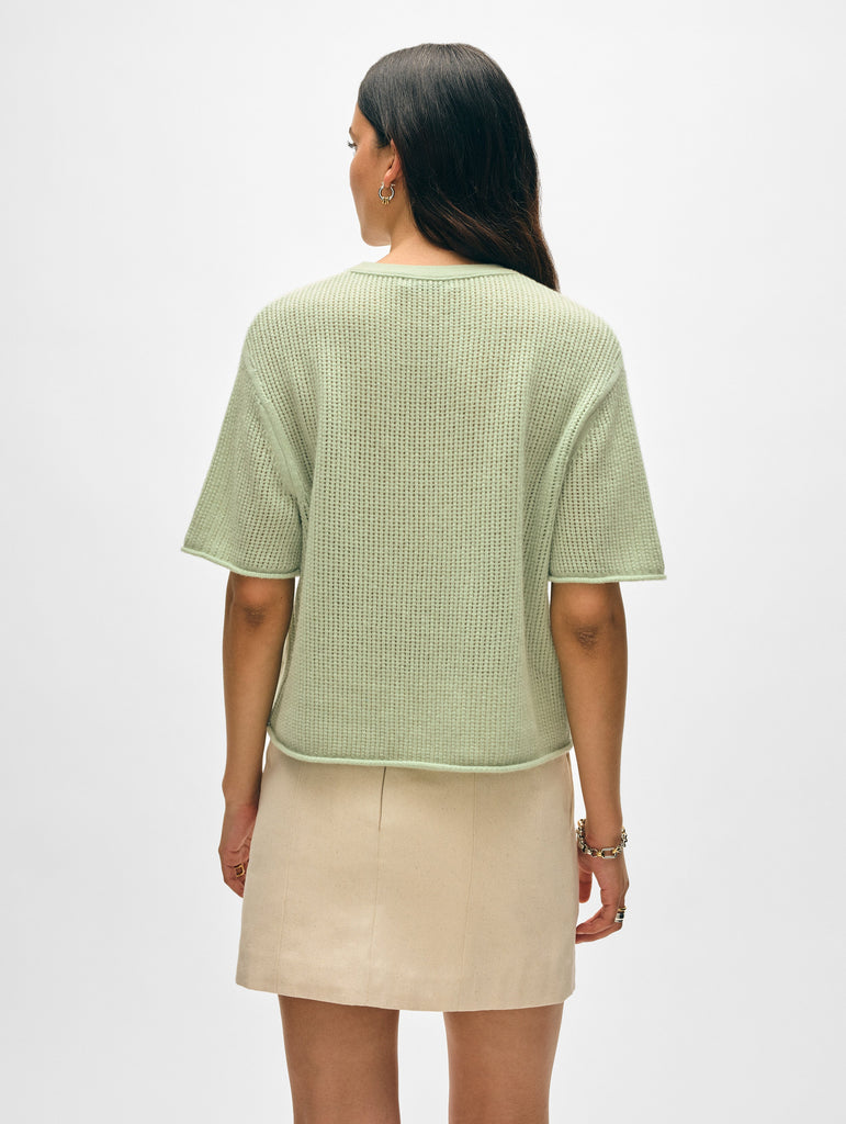 Cashmere Waffle Mesh Tee