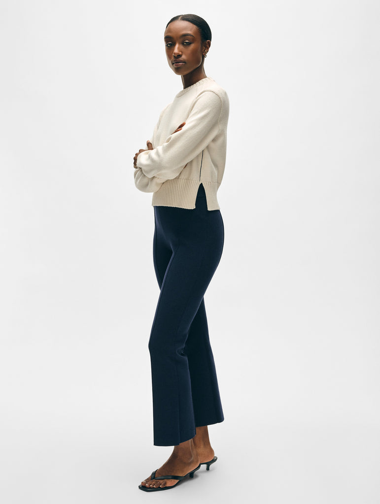 Soft Cotton Rib Trim Sweatshirt