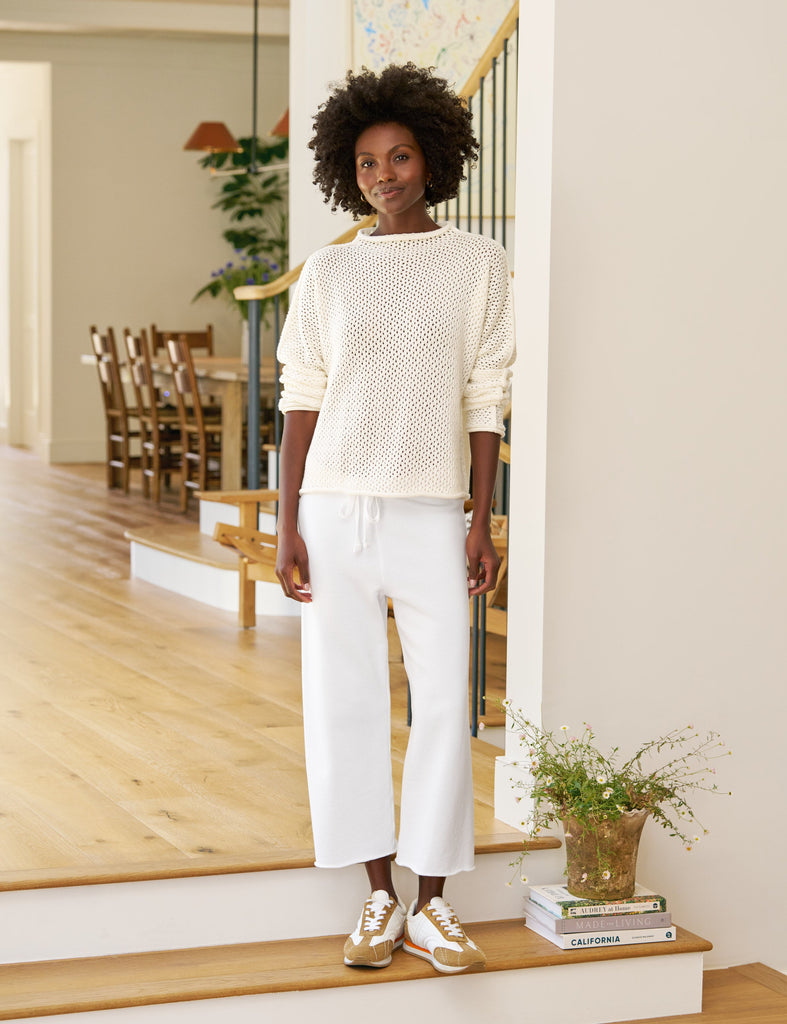 MONTEREY POINTELLE Ivory, Pure Italian Cotton