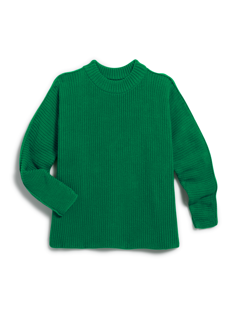 MONTECITO SWEATER Kelly Green, Pure Italian Cotton